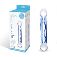 GLAS 6.5" FULL TIP TEXTURED DILDO
